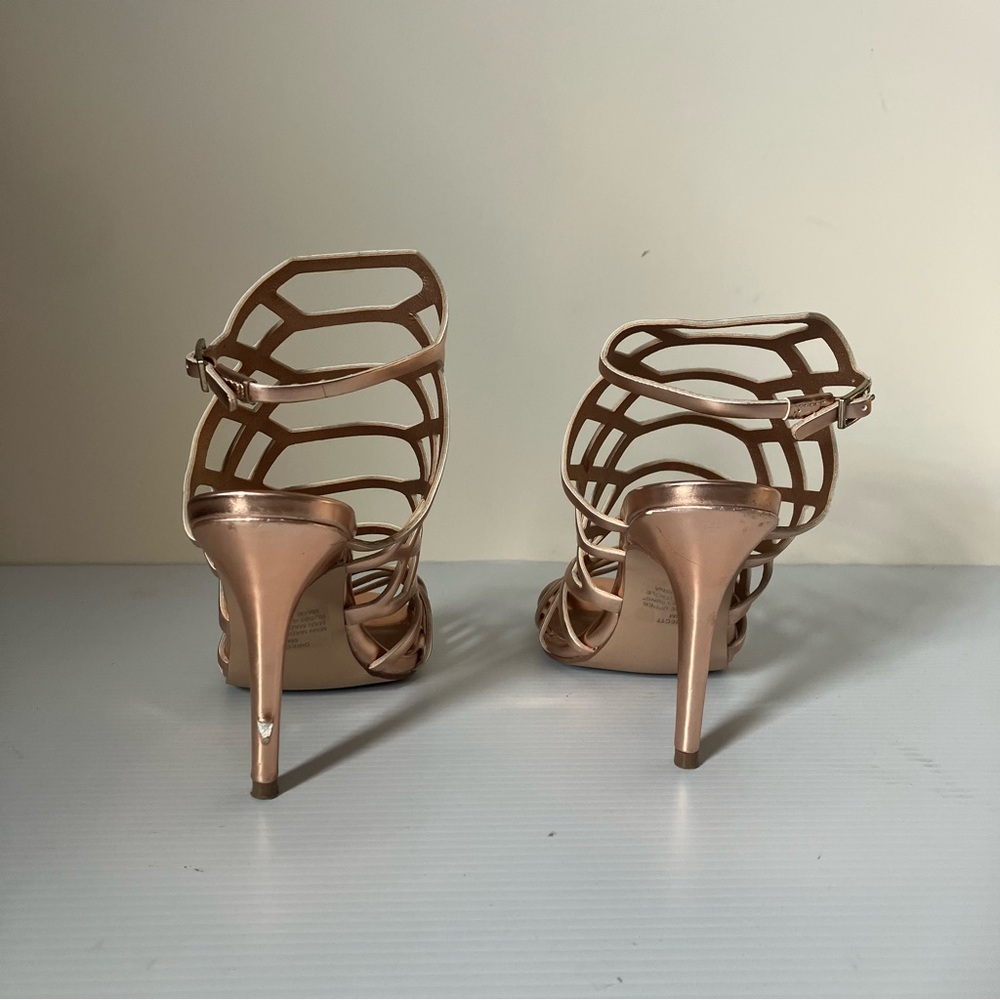 Madden Girl Directt Rose Gold Caged Heeled Sandals size 6 - Picture 6 of 10